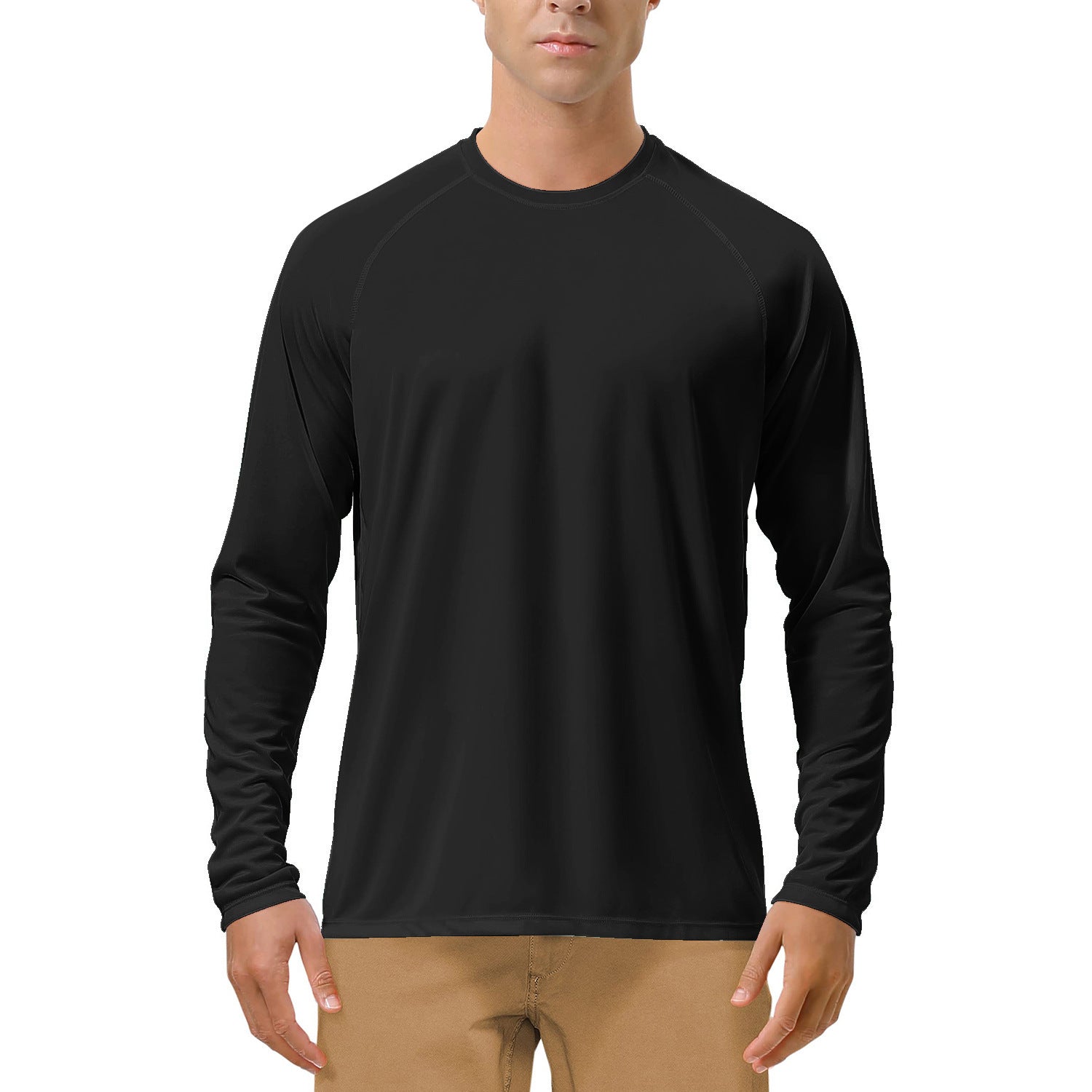 Men's Pro-Stretch UPF50+ Sun Shirt — Black