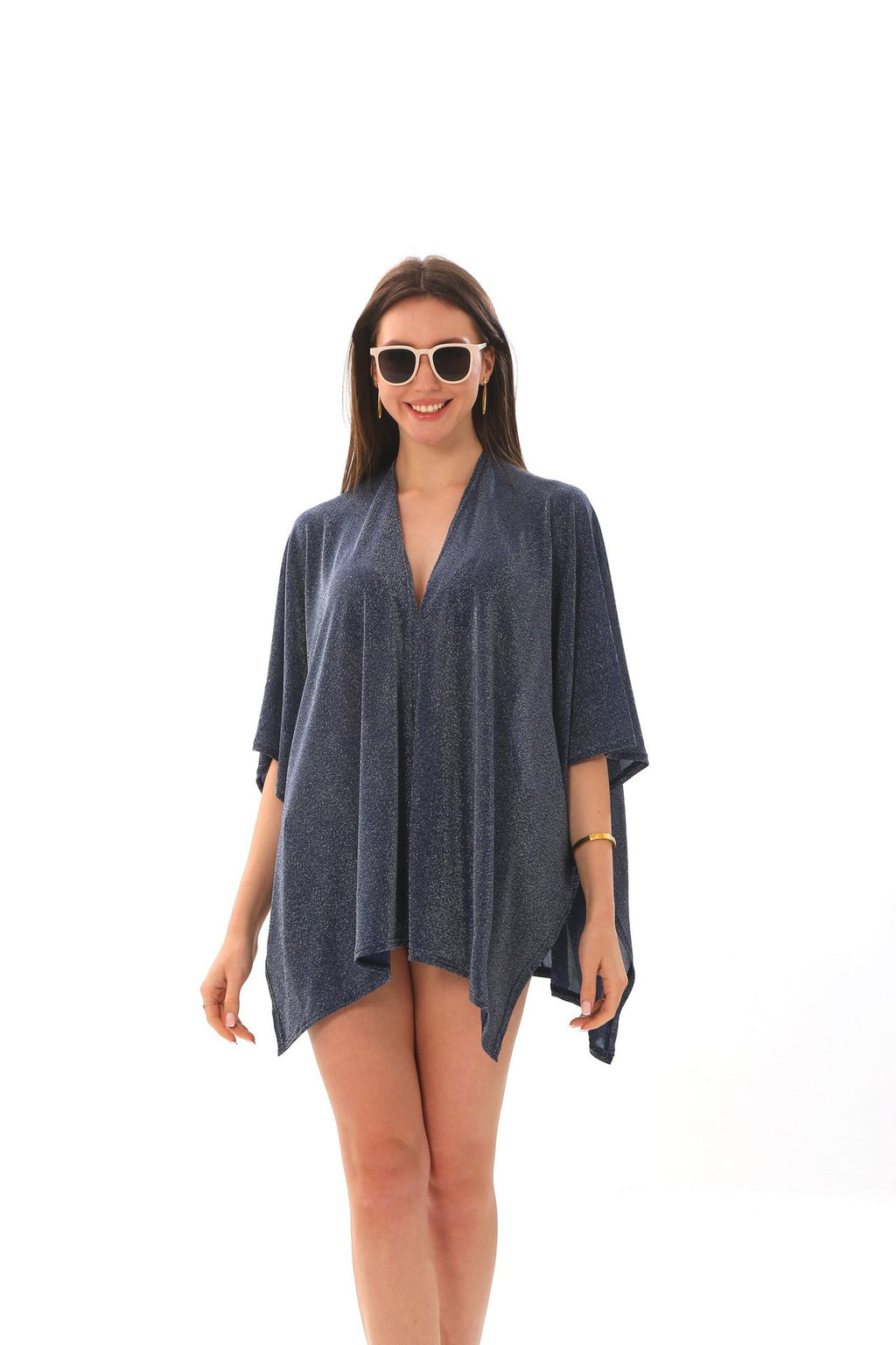 Women's UPF50+ Beach Cardigan — Navy Blue