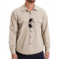 Men's Long-Sleeve UPF50+ Sun Shirt — Off White