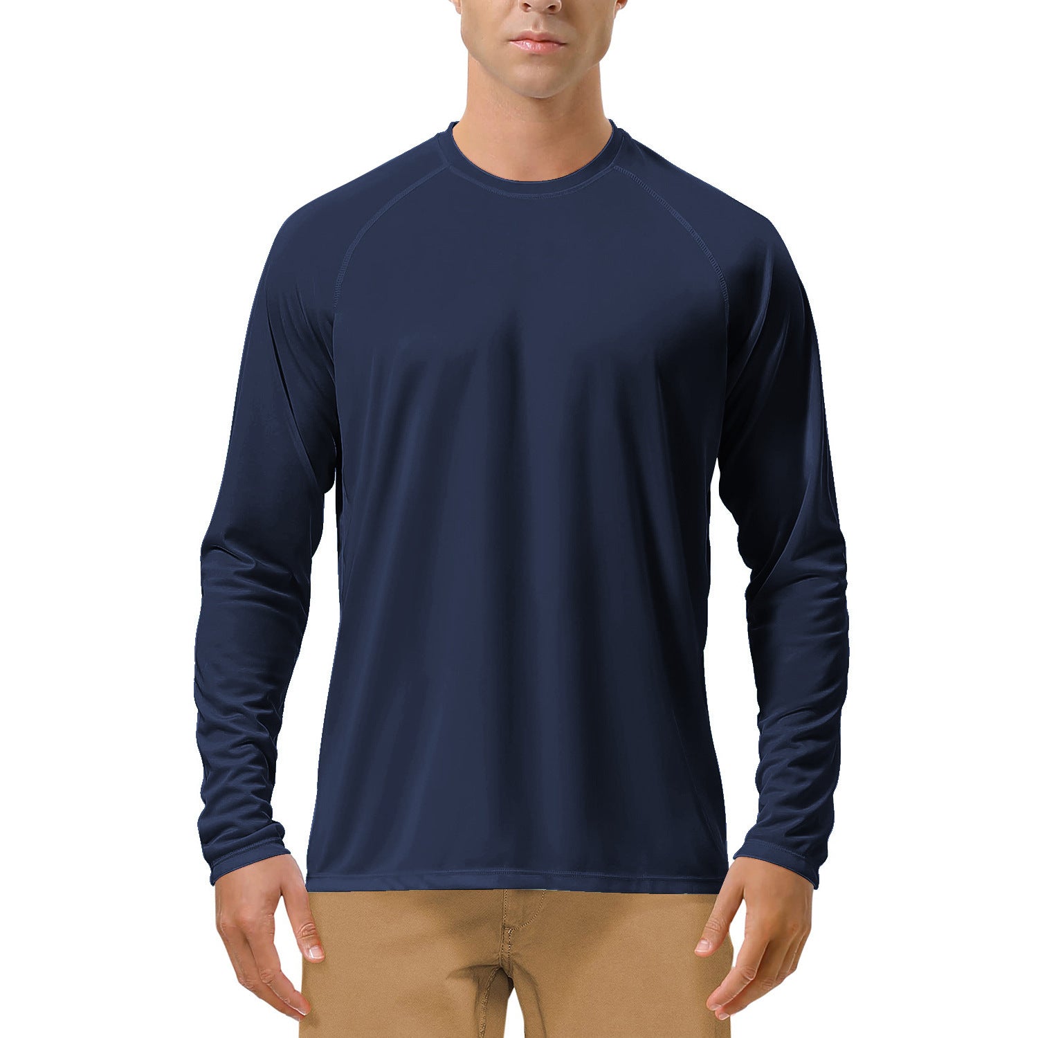 Men's Pro-Stretch UPF50+ Sun Shirt — Navy Blue