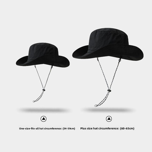 Foldable UPF50+ Bucket Hat — Black