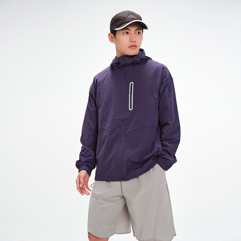 UPF100+ Hooded Sun Jacket — Dark Purple